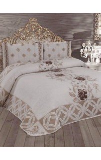 Покрывало EFOR гобеленовое двухстороннее FLORA (250*260) серый GRI