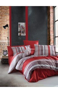 КПБ EFOR SATEN DOUBLE (PALOMAR V1) бордовый 160*220 семейный