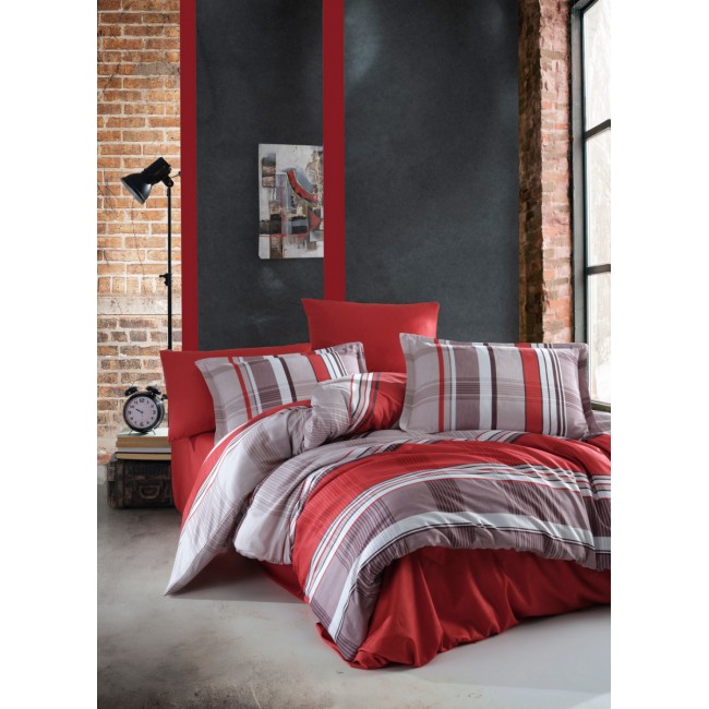 КПБ EFOR SATEN DOUBLE (PALOMAR V1) бордовый 160*220 семейный