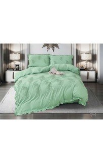 КПБ EFOR COTTONI с вышивкой "листок" (Y-1), евро