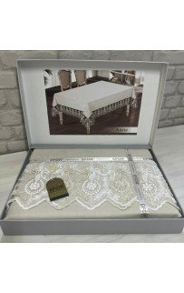 Скатерть EFOR ANNA GARDENYA 160*300 прямоугольная капучино S.KAHVE