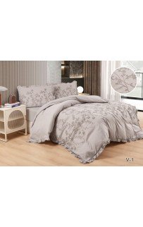 КПБ EFOR COTTONI с вышивкой "цветы" (V-1), евро КПБ EFOR COTTONI с вышивкой "цветы" (V-1), евро