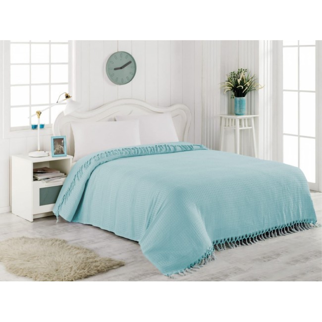 Покрывало EFOR пике 220X240 голубой A.MAVI Покрывало EFOR пике 220X240 голубой A.MAVI