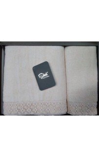 Набор полотенец SIKEL из 2-х предметов (50*90 и 70*140) MOTIF GUPUR персиковый