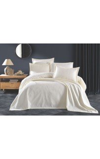 Покрывало EFOR (Gardines) с наволочками FLORANSA (240*260) кремовый KREM