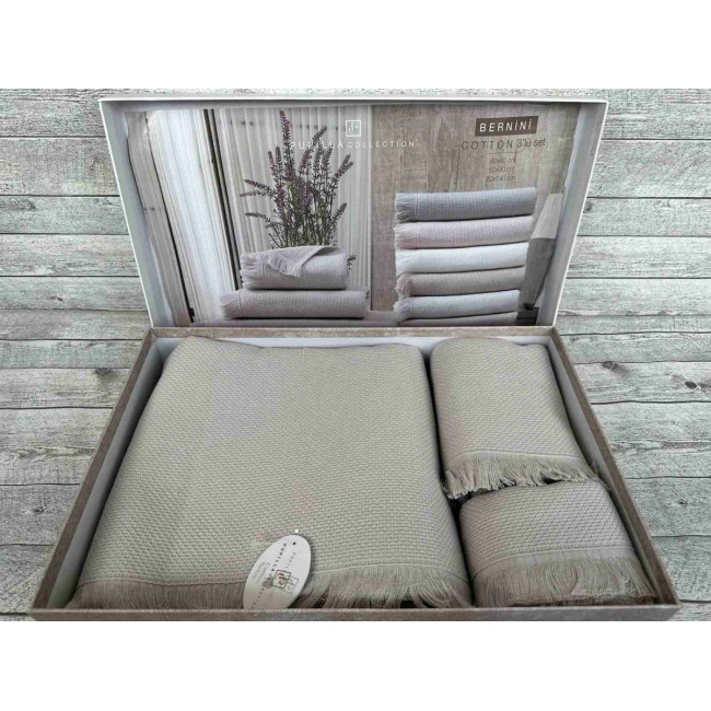 Набор полотенец Pupilla BERNINI хлопок (3 шт) (40*60,50*90,70*140) лиловый