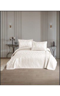 Покрывало EFOR Pique Bedspread MELISA (240*260) с наволочками кремовый KREM Покрывало EFOR Pique Bedspread MELISA (240*260) с наволочками кремовый KREM