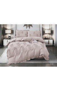 КПБ EFOR COTTONI с вышивкой "листок" (Y-6), евро