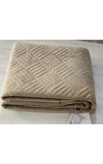 Покрывало COVERLET ПВХ велюр (220*240) бежевый BEJ