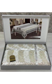 Скатерть EFOR YASEMIN 160*220 прямоугольная капучино S.KAHVE