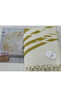 Пляжное полотенце пештемаль 100% хлопок Palmiye желтый (90*170) Пляжное полотенце пештемаль 100% хлопок Palmiye желтый (90*170)