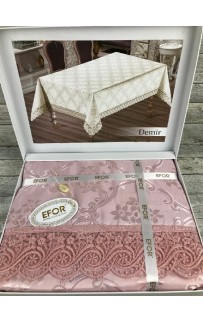 Скатерть EFOR DEMIR 160*220 прямоугольная пудровый