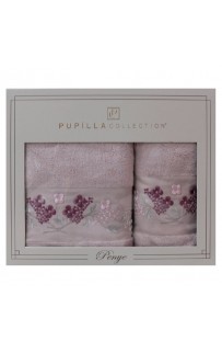 Набор полотенец Pupilla EVA хлопок (2 шт) (50*90,70*140) букет цветов сухая роза