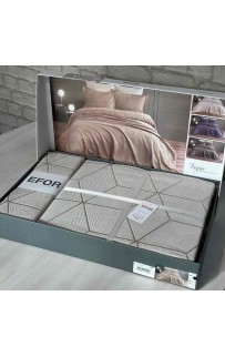 Покрывало EFOR Pique Bedspread FERDA (240*260) с наволочками серый GRI