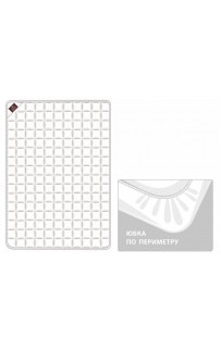 Наматрасник хлопковый "КОТТОНИ" с сетчатой юбкой 200x200x40, GERMAN GRASS