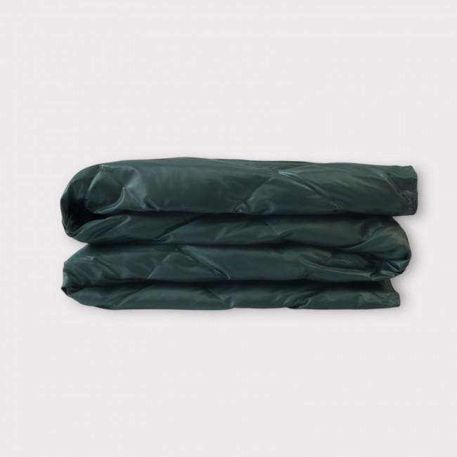 Дорожный плед-пончо пуховый темно-зеленый 130x170, GERMAN GRASS