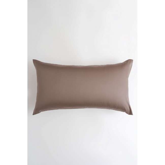 Наволочки тенсель "БРИЛЛИАНТ" коричневый 50x90 (2шт), GERMAN GRASS