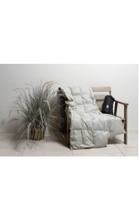 Дорожный плед – одеяло пуховый Travel Plaid Grass grey 140х200