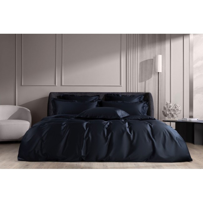 Постельное белье хлопок "АЛЛЮР" черный оникс Семейный простыня на резинке, GERMAN GRASS Постельное белье хлопок "АЛЛЮР" черный оникс Семейный простыня на резинке, GERMAN GRASS