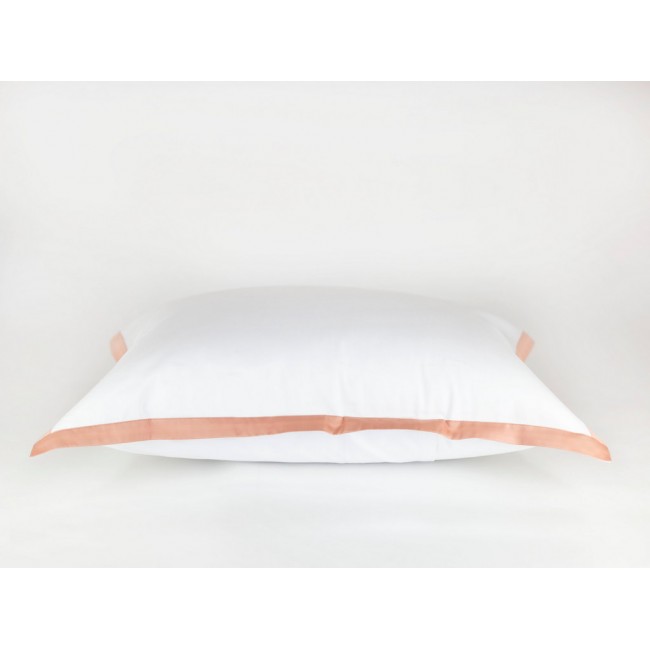 Наволочки "НОБИЛИС" белый с розовой отделкой 50x70 (2шт), GERMAN GRASS