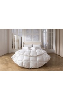 Одеяло пуховое "РОЯЛ" кассетное ручной работы, всесезонное круглое d-240, GERMAN GRASS