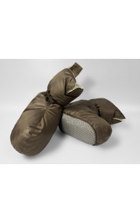 Сапожки-носочки пуховые молочный шоколад 40-45 р., GERMAN GRASS