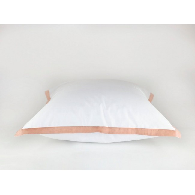 Наволочки "НОБИЛИС" белый с розовой отделкой 70x70 (2шт), GERMAN GRASS