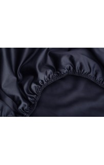 Простыня на резинке хлопок "АЛЛЮР" черный оникс 160x200x40, GERMAN GRASS