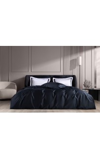 Наволочки с широкой отделкой хлопок "АЛЛЮР" альпийский черный оникс 50x70 (2шт), GERMAN GRASS