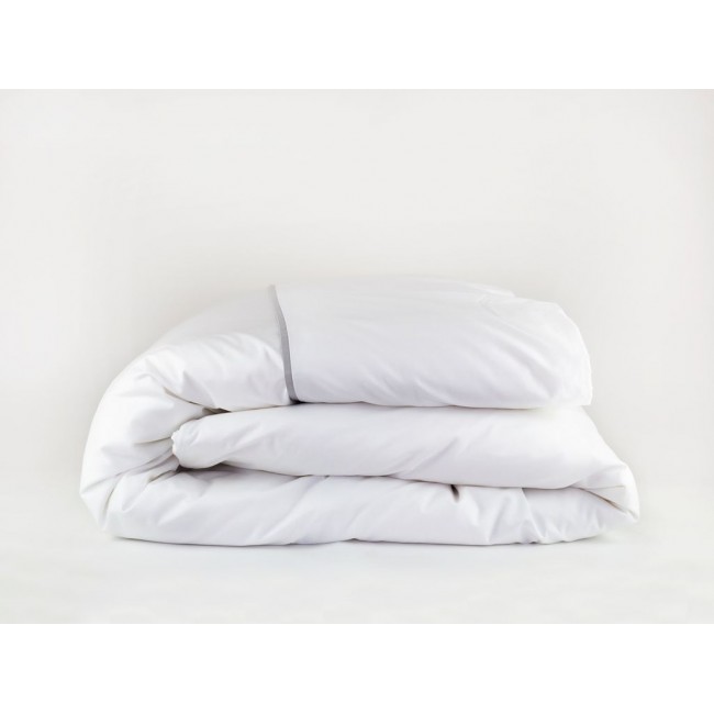 Пододеяльник "НОБИЛИС" белый с жемчужной узкой отделкой 150x200, GERMAN GRASS