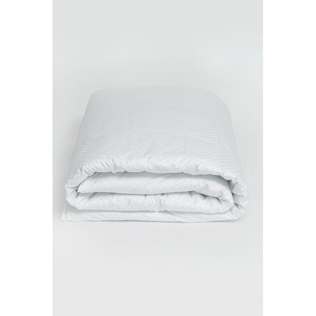 Пододеяльник "ПАЛЛАДА" белый жаккард. Узор "Клетка" 200x220, GERMAN GRASS