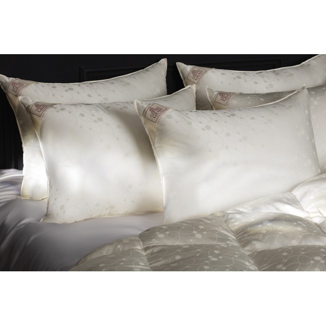 Подушка "ЭЙДАР" с пухом арктической гаги в шелковом жаккарде, средняя 50x70, GERMAN GRASS