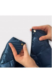 Дорожный плед-пончо пуховый Travel Cape Plaid Grass  INDIGO 130х170