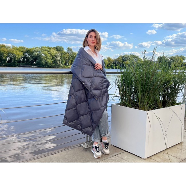 Дорожный плед-пончо пуховый Travel Cape Plaid Grass INDIGO 130х170 Дорожный плед-пончо пуховый Travel Cape Plaid Grass INDIGO 130х170