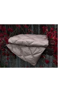 Дорожный плед-пончо пуховый Travel Cape Plaid Grass LATTE 130х170