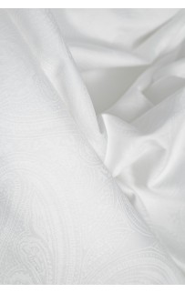 PA200 Постельное белье "ПАЛЛАДА" белый жаккард. Узор «Пейсли» Евро, GERMAN GRASS PA200 Постельное белье "ПАЛЛАДА" белый жаккард. Узор «Пейсли» Евро, GERMAN GRASS