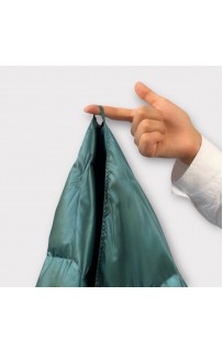 Дорожный плед-пончо пуховый Travel Cape Plaid Grass Aqua 130х170