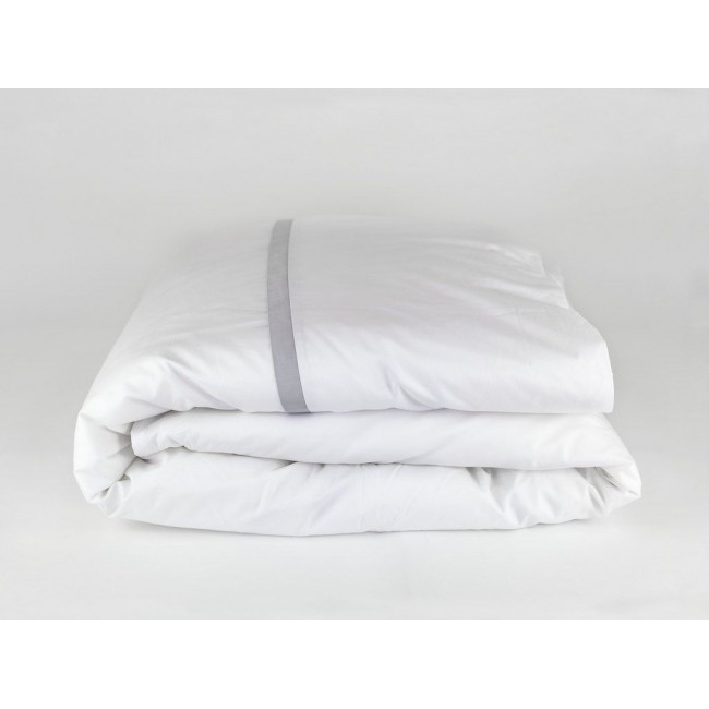 Пододеяльник "НОБИЛИС" белый с жемчужной отделкой 200x220, GERMAN GRASS