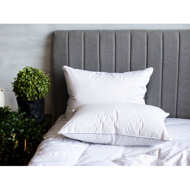 FDN-02212 Подушка пуховая "ГРЕЙС" в 100% хлопке упругая 50x70, GERMAN GRASS