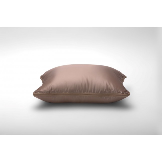 Дорожная подушка-трансформер с пуховым наполнителем молочный шоколад 33x45, GERMAN GRASS