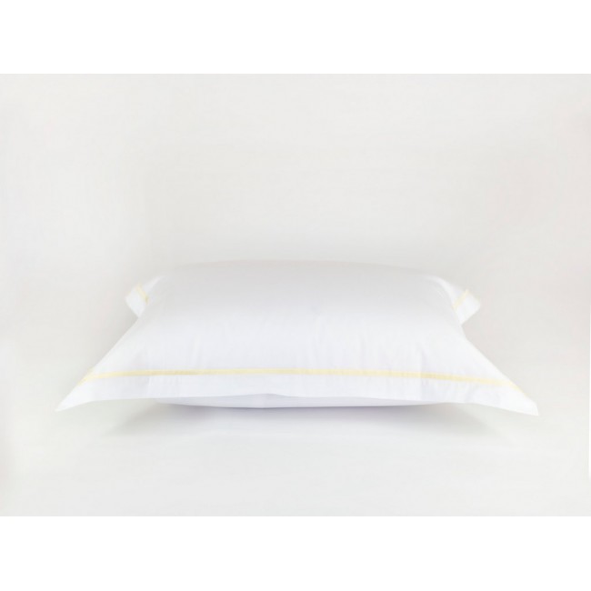 Наволочки "НОБИЛИС" белый с медовой узкой отделкой 50x70 (2шт), GERMAN GRASS Наволочки "НОБИЛИС" белый с медовой узкой отделкой 50x70 (2шт), GERMAN GRASS