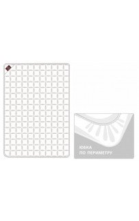 Наматрасник хлопковый "КОТТОНИ" с сетчатой юбкой 160x200x40, GERMAN GRASS