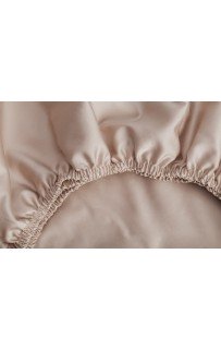 Постельное белье хлопок "АЛЛЮР" розовый нюд Евро простыня на резинке, GERMAN GRASS