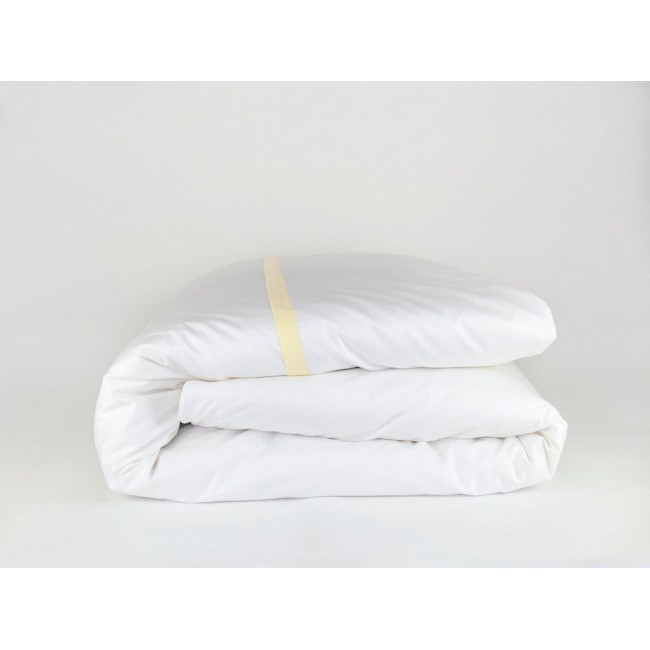 Пододеяльник "НОБИЛИС" белый с медовой отделкой 200x200, GERMAN GRASS