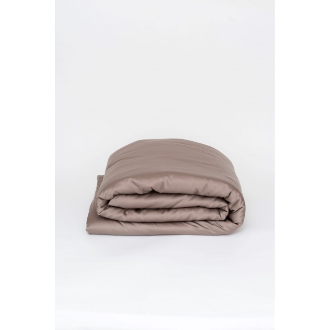 Пододеяльник тенсель "БРИЛЛИАНТ" коричневый 140x205, GERMAN GRASS