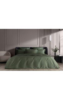 Постельное белье хлопок "АЛЛЮР" хвойный зеленый Евро
