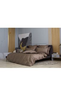 Постельное белье хлопок "АЛЛЮР" молочный шоколад Полуторный, GERMAN GRASS