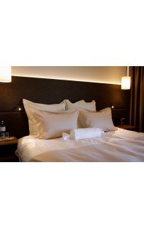 -015 Постельное белье Twist white and beige Семейный