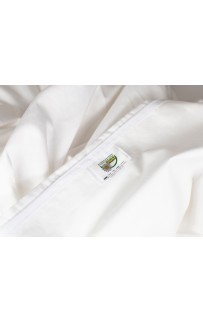 Пододеяльник "НОБИЛИС" белый с жемчужным кантом 200x220, GERMAN GRASS