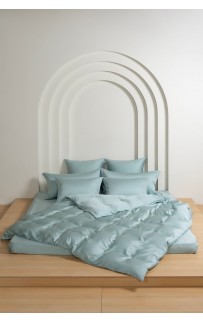 Простыня на резинке тенсель "БРИЛЛИАНТ" бирюзовый 180x200x40, GERMAN GRASS